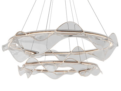 现代双层环状水晶吊灯