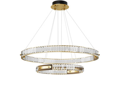 现代双环水晶吊灯