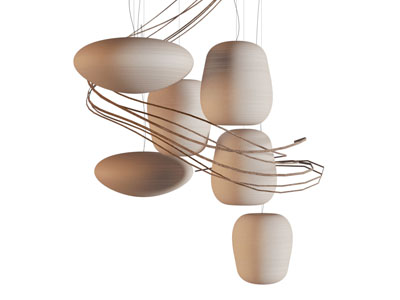 侘寂风不规则灯罩吊灯