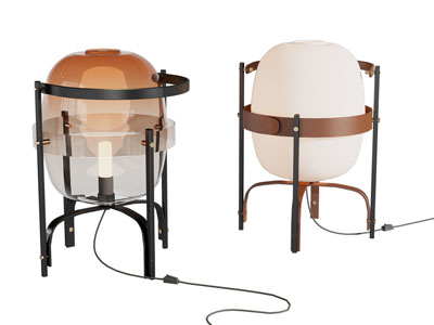 现代玻璃灯罩台灯