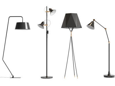 现代金属灯罩落地灯