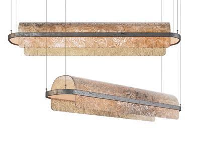 新中式花纹纹理灯罩的吊灯