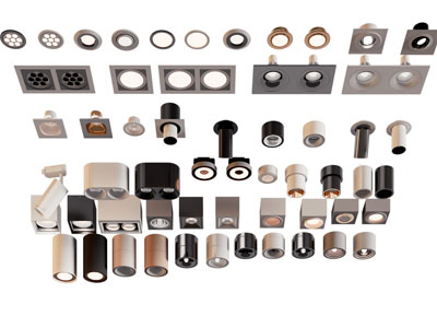 现代可转向筒灯射灯