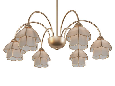 美式花朵灯罩吊灯