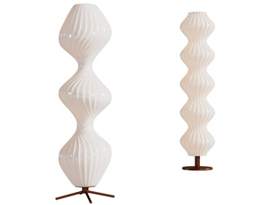 现代条纹图案灯罩落地灯