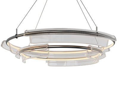 现代双环水晶吊灯