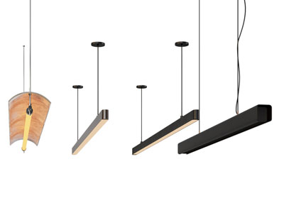 现代一字型 长方形办公吊灯