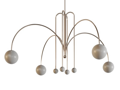 现代金属铁艺球型灯罩吊灯