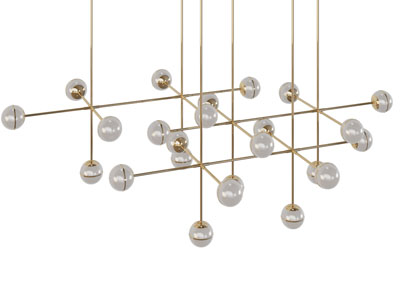 现代轻奢球型灯罩吊灯