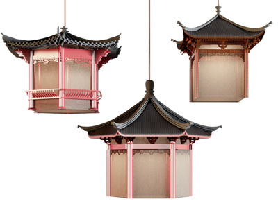 新中式亭子吊灯