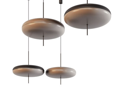 现代扁圆形吊灯