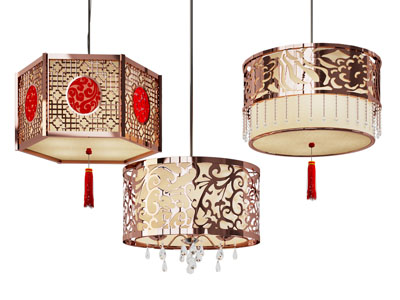 新中式多边形 圆形吊灯