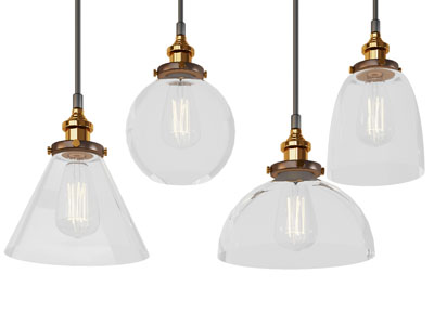 现代玻璃灯罩吊灯