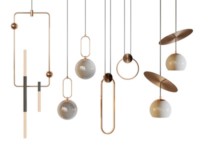 现代轻奢垂线小吊灯