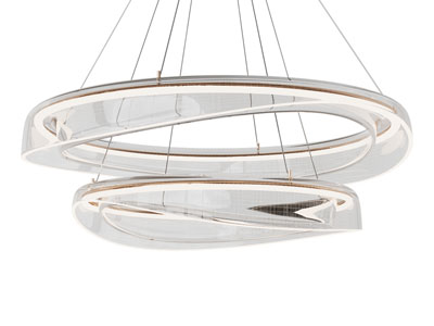 现代水晶双环吊灯