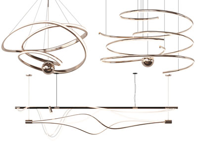 现代金属线条吊灯