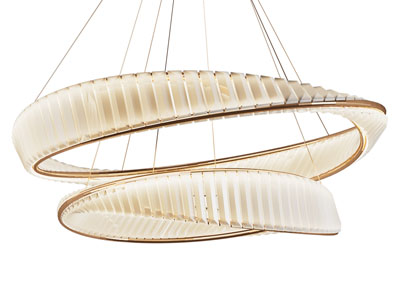 现代扭曲圆环吊灯