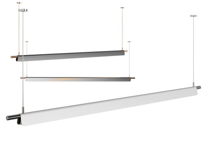 现代一字型金属灯罩吊灯