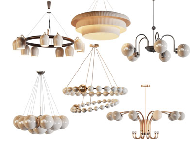 现代串珠泡泡吊灯