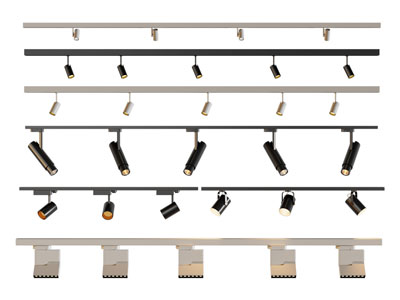 现代轨道磁吸灯 筒灯射灯 排灯