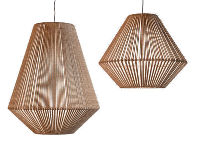 侘寂风绳编灯罩吊灯