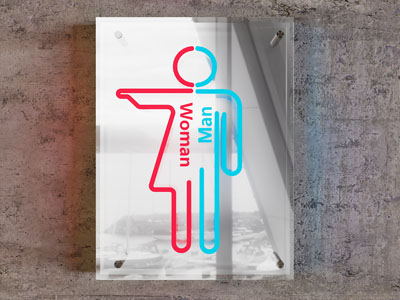 现代卫生间门牌 指示牌