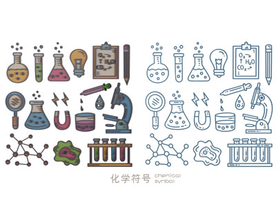 现代化学符号 LOGO 标识 墙饰 贴纸