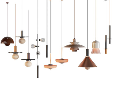 现代金属垂线吊灯