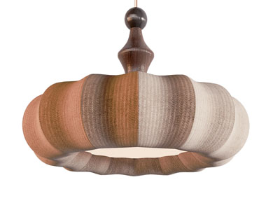 侘寂风布艺吊灯