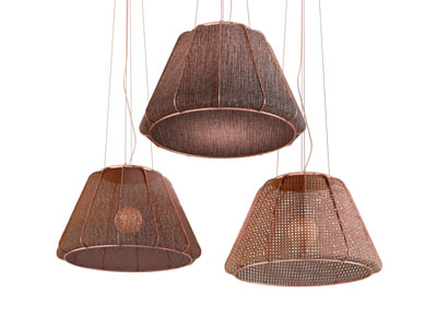 现代编织镂空灯罩吊灯