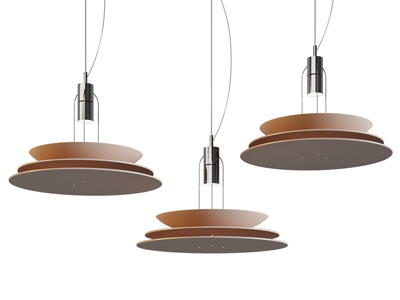 现代垂线三层灯罩吊灯