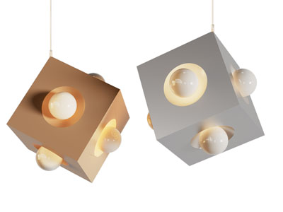 现代正方体多头吊灯