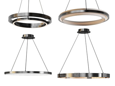 现代金属环吊灯