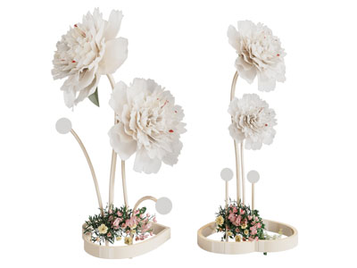 现代花朵造型的装饰灯  美陈