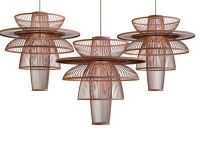 现代民宿镂空网状灯罩吊灯