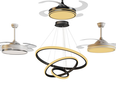 现代吊扇灯 吊灯