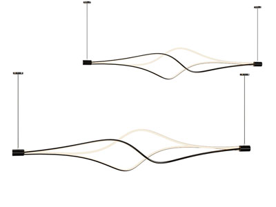 现代金属线条吊灯