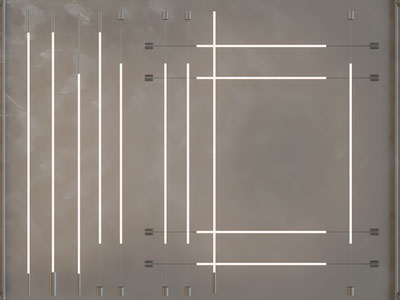 现代天际灯 钢带灯 洗墙灯 壁灯