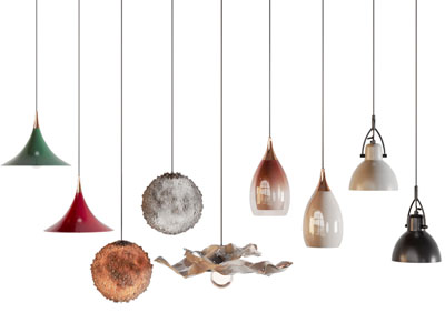 现代垂线单头吊灯