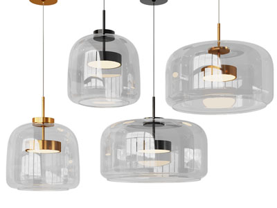 现代玻璃灯罩吊灯
