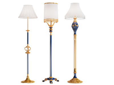 美式复古雕花落地灯