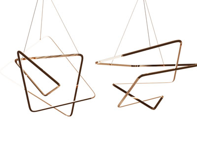 现代金属线条吊灯