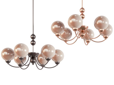 现代轻奢球型灯罩吊灯