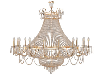 欧式珠链水晶吊灯