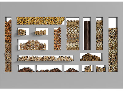 现代木材 柴火镂空收纳装饰柜3d模型 现代木材 柴火镂空收纳装饰柜
