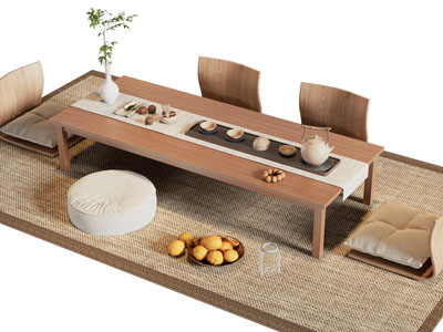 新中式茶桌 茶椅组合