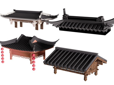 新中式屋檐 建筑构件