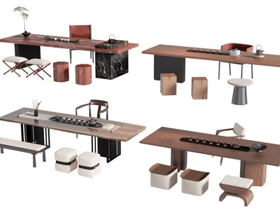 新中式茶桌椅组合