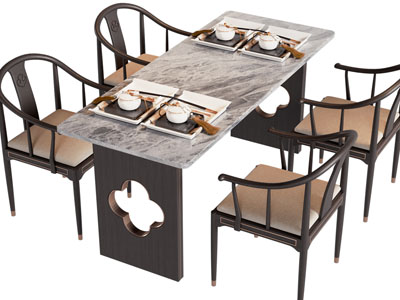 新中式餐桌椅组合