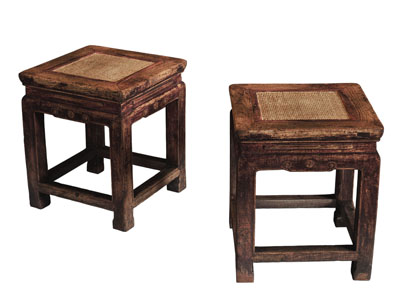 新中式中古风实木方凳子